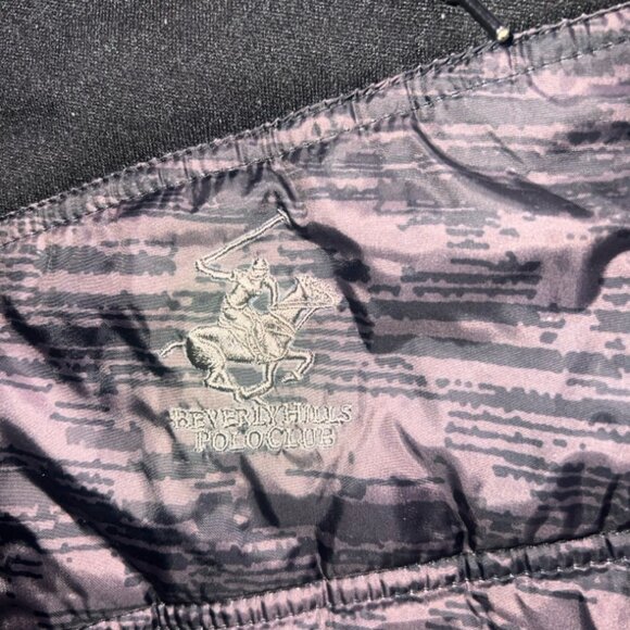 BEVERLY HILLS POLO CLUB Black Fleece Full Zip Water Resistant Jacket, M (AA3) - Picture 4 of 6